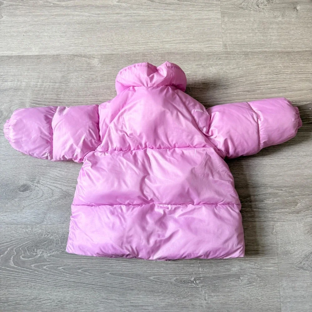 Zara Kids Pink Puffer Coat Quilted Winter Jacket Size 2 Years 92cm